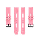 For Huawei Watch GT 2 42mm Silicone Watch Band with Black Buckle(Pink)