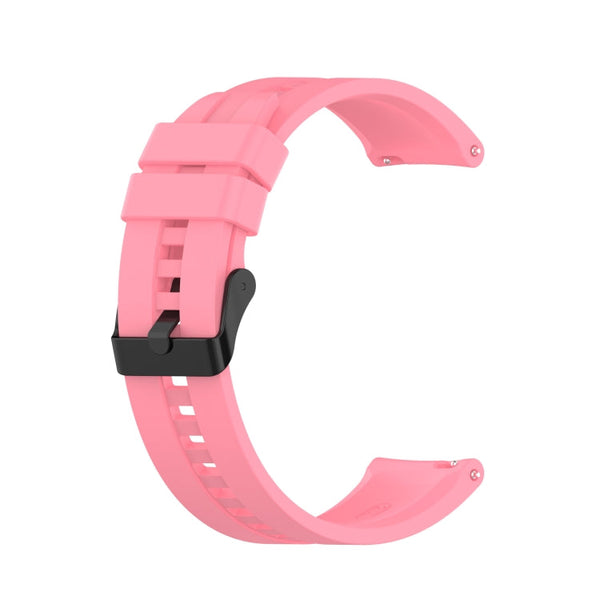 For Huawei Watch GT 2 42mm Silicone Watch Band with Black Buckle(Pink)