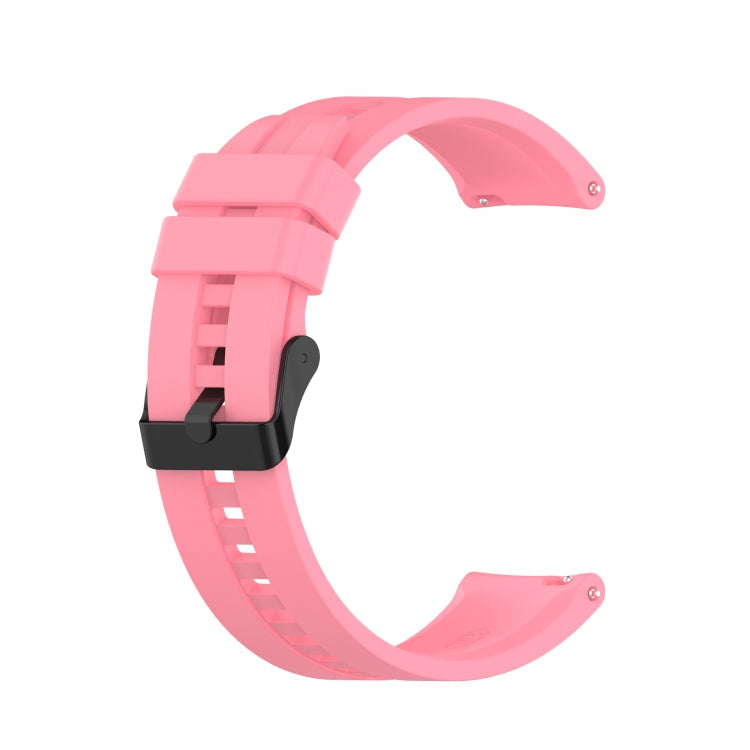For Huawei Watch GT 2 42mm Silicone Watch Band with Black Buckle(Pink)