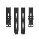 For Huawei Watch GT 2 42mm Silicone Watch Band with Black Buckle(Black)