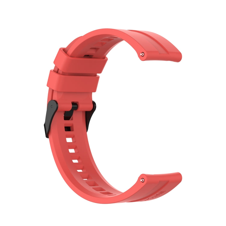 For Huawei Watch GT 2 42mm Silicone Watch Band with Black Buckle(Red)