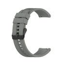 For Huawei Watch GT 2 42mm Silicone Watch Band with Black Buckle(Grey)