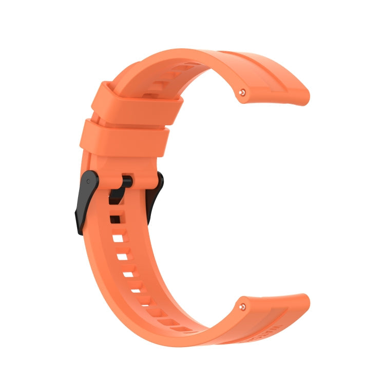 For Huawei Watch GT 2 42mm Silicone Watch Band with Black Buckle(Vibrant Orange)