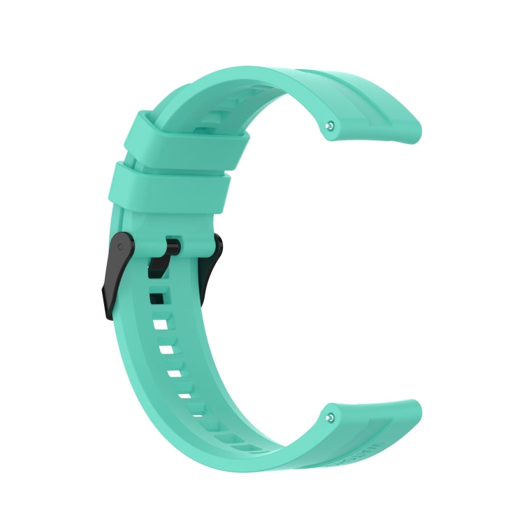 For Huawei Watch GT 2 42mm Silicone Watch Band with Black Buckle(Aurora Blue)
