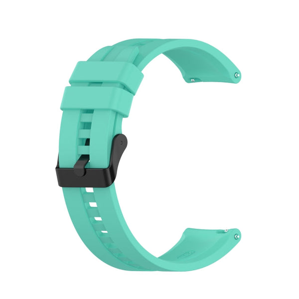 For Huawei Watch GT 2 42mm Silicone Watch Band with Black Buckle(Aurora Blue)