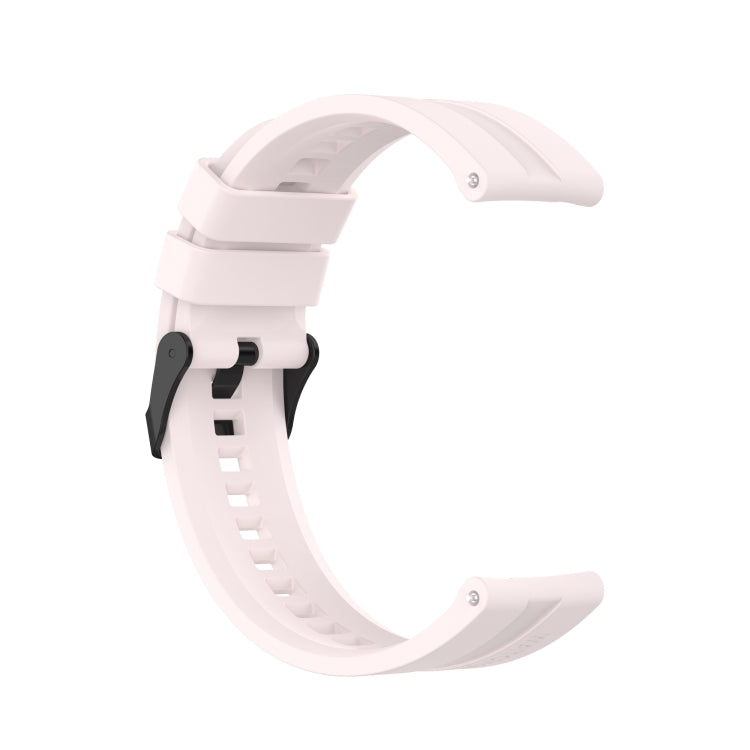 For Huawei Watch GT 2 42mm Silicone Watch Band with Black Buckle(Quicksand Pink)