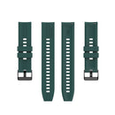 For Huawei Watch GT 2 42mm Silicone Watch Band with Black Buckle(Dark Green)