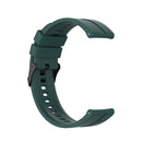 For Huawei Watch GT 2 42mm Silicone Watch Band with Black Buckle(Dark Green)