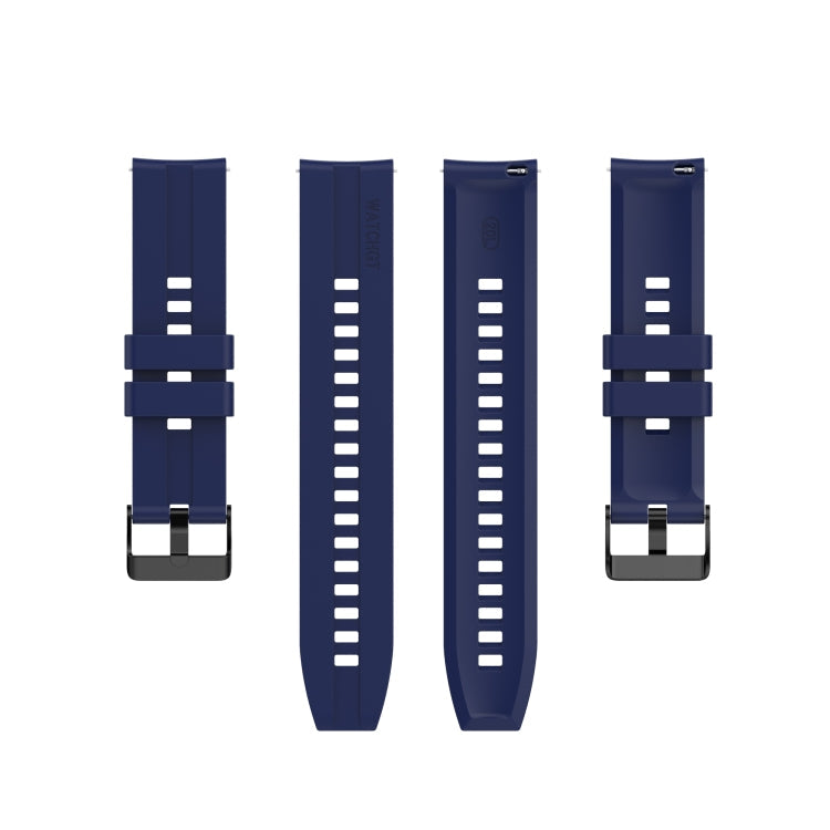 For Huawei Watch GT 2 42mm Silicone Watch Band with Black Buckle(Midnight Blue)
