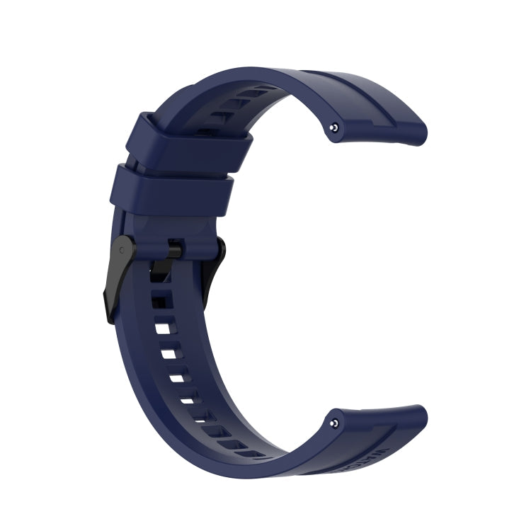 For Huawei Watch GT 2 42mm Silicone Watch Band with Black Buckle(Midnight Blue)