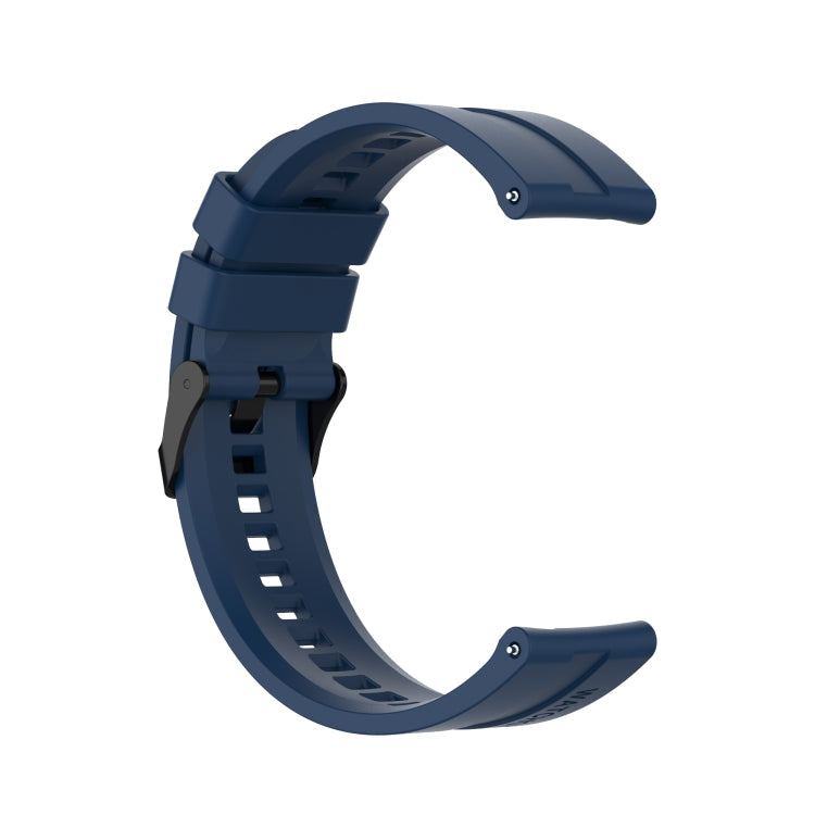 For Huawei Watch GT 2 42mm Silicone Watch Band with Black Buckle(Dark Blue)