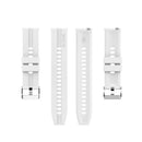 For Huawei Watch GT 2 42mm Silicone Watch Band with Silver Buckle(White)