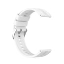 For Huawei Watch GT 2 42mm Silicone Watch Band with Silver Buckle(White)