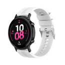 For Huawei Watch GT 2 42mm Silicone Watch Band with Silver Buckle(White)