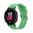 For Huawei Watch GT 2 42mm Silicone Watch Band with Silver Buckle(Mint Green)