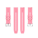 For Huawei Watch GT 2 42mm Silicone Watch Band with Silver Buckle(Pink)