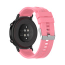 For Huawei Watch GT 2 42mm Silicone Watch Band with Silver Buckle(Pink)