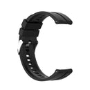 For Huawei Watch GT 2 42mm Silicone Watch Band with Silver Buckle(Black)