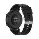 For Huawei Watch GT 2 42mm Silicone Watch Band with Silver Buckle(Black)