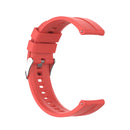 For Huawei Watch GT 2 42mm Silicone Watch Band with Silver Buckle(Red)