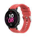 For Huawei Watch GT 2 42mm Silicone Watch Band with Silver Buckle(Red)