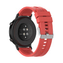 For Huawei Watch GT 2 42mm Silicone Watch Band with Silver Buckle(Red)