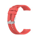 For Huawei Watch GT 2 42mm Silicone Watch Band with Silver Buckle(Red)