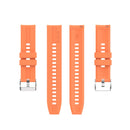 For Huawei Watch GT 2 42mm Silicone Watch Band with Silver Buckle(Vibrant Orange)