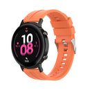 For Huawei Watch GT 2 42mm Silicone Watch Band with Silver Buckle(Vibrant Orange)