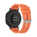 For Huawei Watch GT 2 42mm Silicone Watch Band with Silver Buckle(Vibrant Orange)