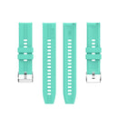 For Huawei Watch GT 2 42mm Silicone Watch Band with Silver Buckle(Aurora Blue)