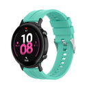For Huawei Watch GT 2 42mm Silicone Watch Band with Silver Buckle(Aurora Blue)
