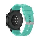For Huawei Watch GT 2 42mm Silicone Watch Band with Silver Buckle(Aurora Blue)