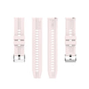 For Huawei Watch GT 2 42mm Silicone Watch Band with Silver Buckle(Quicksand Pink)