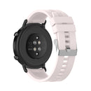 For Huawei Watch GT 2 42mm Silicone Watch Band with Silver Buckle(Quicksand Pink)