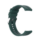 For Huawei Watch GT 2 42mm Silicone Watch Band with Silver Buckle(Dark Green)