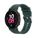 For Huawei Watch GT 2 42mm Silicone Watch Band with Silver Buckle(Dark Green)