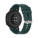 For Huawei Watch GT 2 42mm Silicone Watch Band with Silver Buckle(Dark Green)