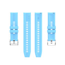 For Huawei Watch GT 2 42mm Silicone Watch Band with Silver Buckle(Sky Blue)