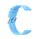 For Huawei Watch GT 2 42mm Silicone Watch Band with Silver Buckle(Sky Blue)
