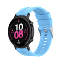 For Huawei Watch GT 2 42mm Silicone Watch Band with Silver Buckle(Sky Blue)