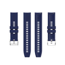 For Huawei Watch GT 2 42mm Silicone Watch Band with Silver Buckle(Midnight Blue)