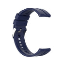 For Huawei Watch GT 2 42mm Silicone Watch Band with Silver Buckle(Midnight Blue)