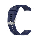 For Huawei Watch GT 2 42mm Silicone Watch Band with Silver Buckle(Midnight Blue)