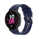For Huawei Watch GT 2 42mm Silicone Watch Band with Silver Buckle(Midnight Blue)