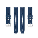 For Huawei Watch GT 2 42mm Silicone Watch Band with Silver Buckle(Dark Blue)