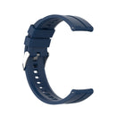 For Huawei Watch GT 2 42mm Silicone Watch Band with Silver Buckle(Dark Blue)