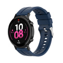 For Huawei Watch GT 2 42mm Silicone Watch Band with Silver Buckle(Dark Blue)