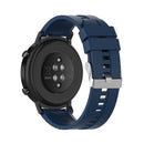 For Huawei Watch GT 2 42mm Silicone Watch Band with Silver Buckle(Dark Blue)