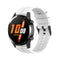 For Huawei Watch GT 2 46mm Silicone Watch Band with Black Buckle(White)